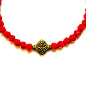 Handmade Red Beauty Bracelet by McGlamorous